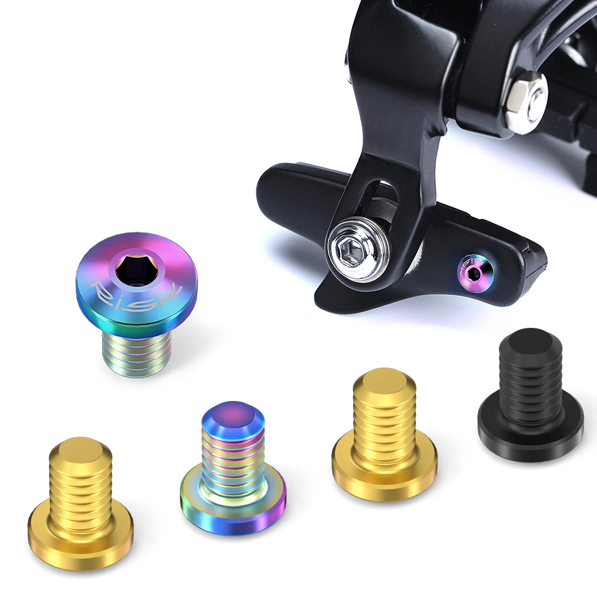 AliExpress RISK 4PCS Road Bike C Brake Shoes Fixing Bolts,M4*5.7mm Bicycle Brake Caliper Screws Titanium Alloy Screw Bolt for 5800UT6800DA9000