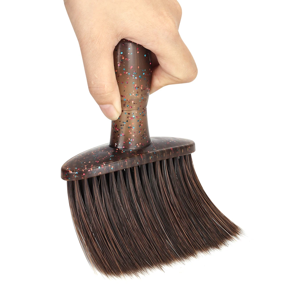 فرشاة تنظيف جديدة محمولة للرقبة بشعيرات ناعمة لصالونات التجميل لإزالة الشعر من الرقبة مثالية للحلاقين المحترفين