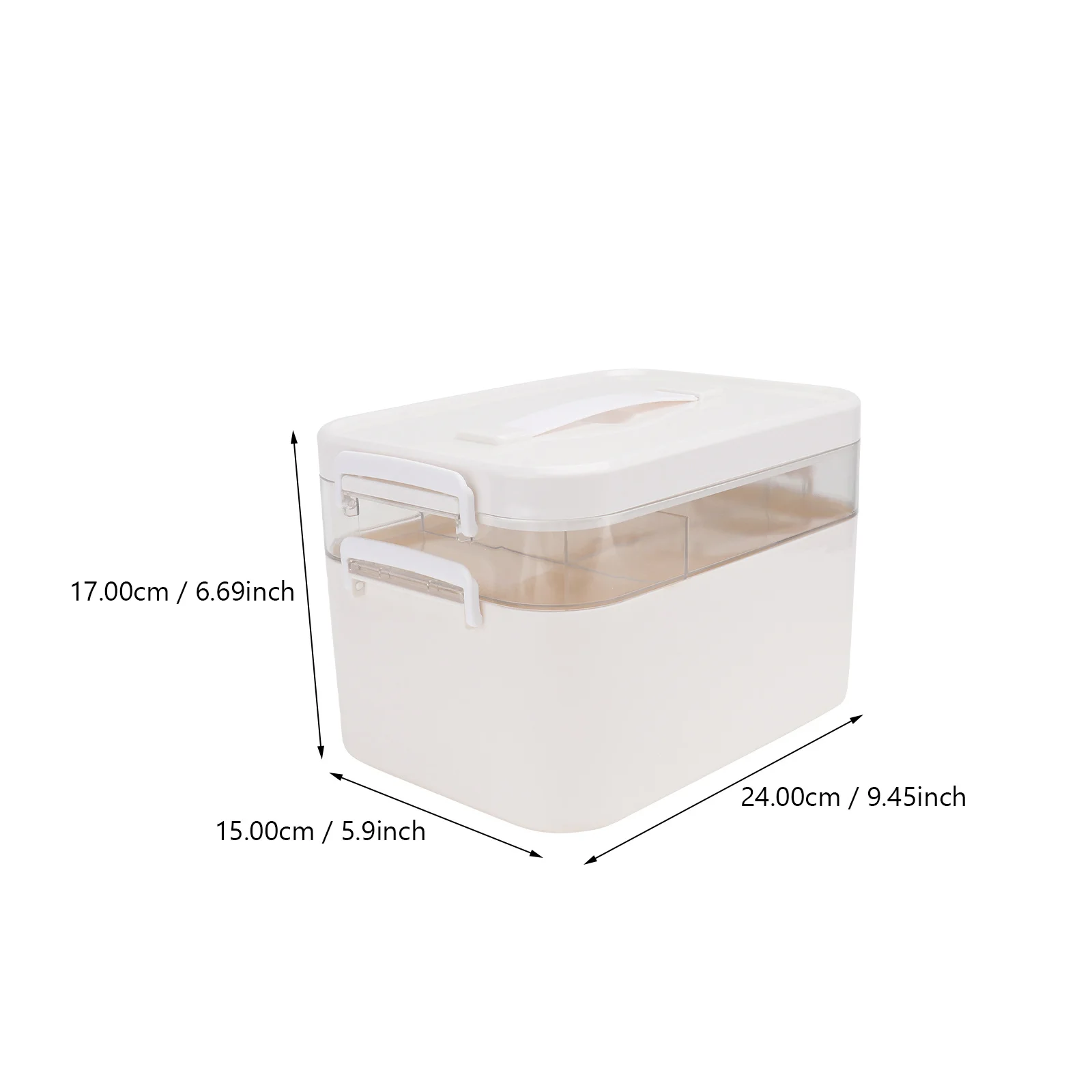 صندوق تخزين محمول متعدد الأغراض منظم طبي خفيف الوزن ومتين للأدوية والعناصر الصغيرة وصندوق طبي بسيط