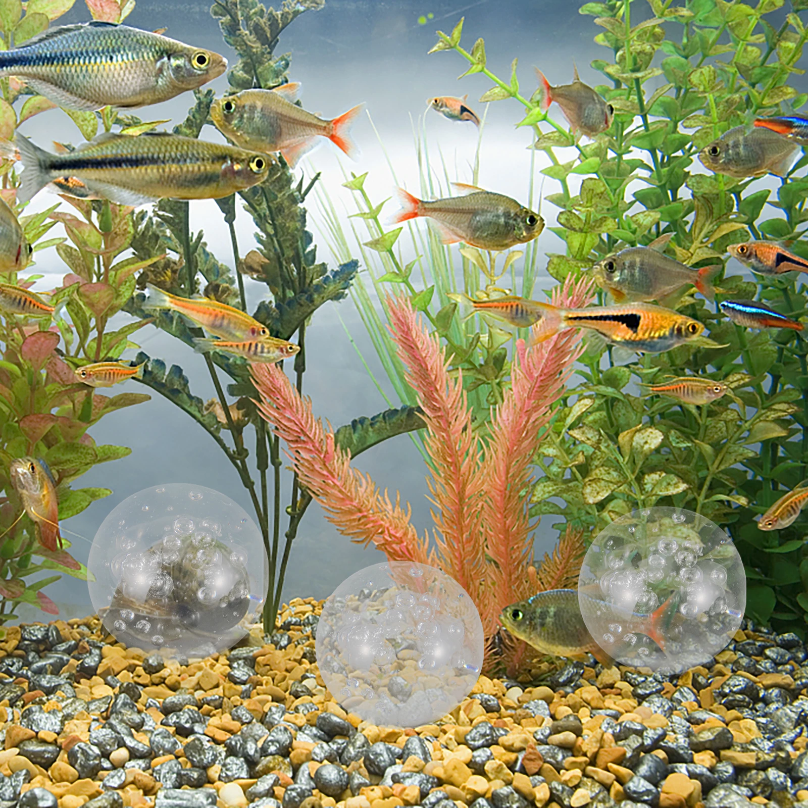 

4Pcs Clear Glass Ball Decorations Fine Workmanship Round Sphere Decor Stylish Home Ornament Cracked Display Globe