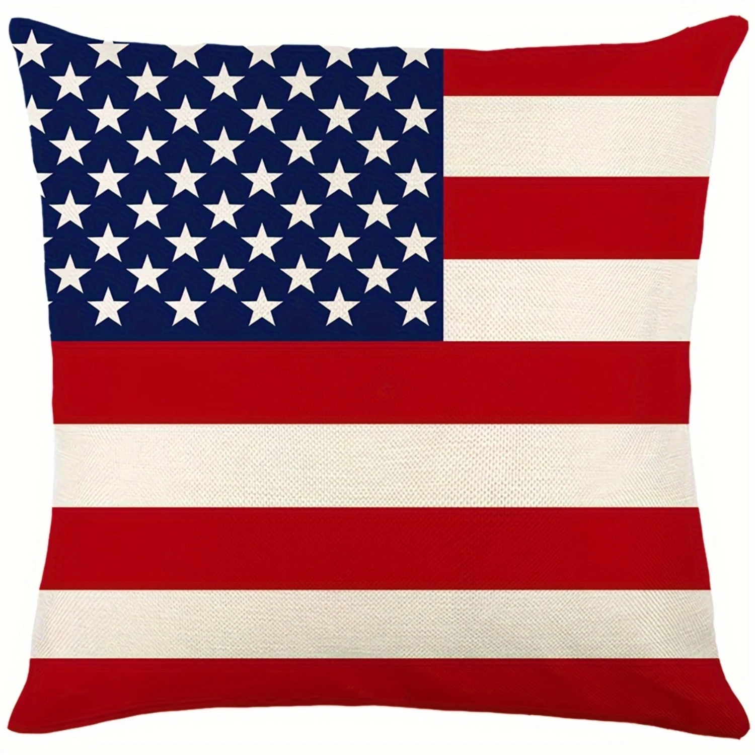 4pcs Patriotic Throw Pillow Covers 18x18 -  & Star Design - Independence Day Outdoor Cushion Cases for Sofa &  Decor