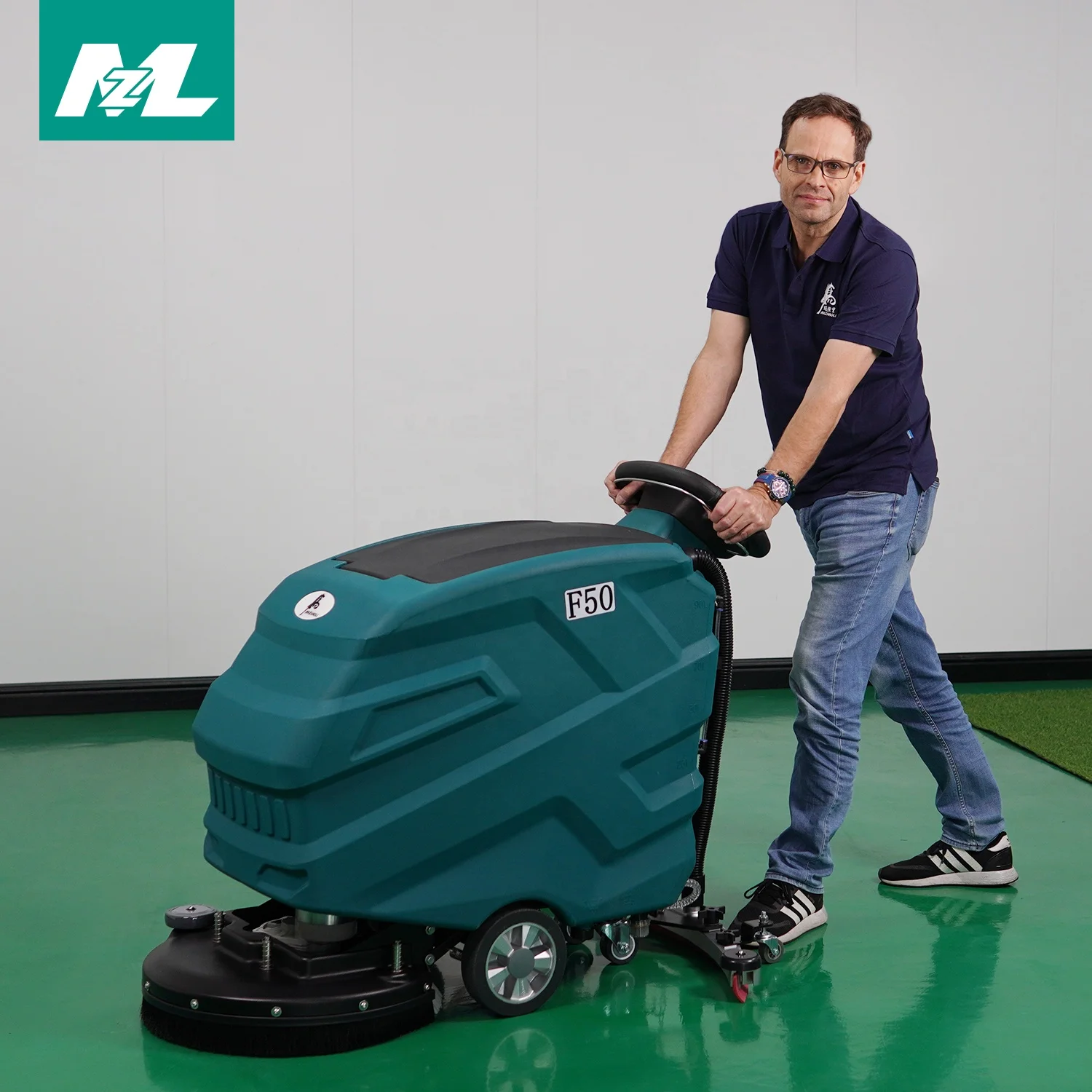 Mazhaoli 90L Large Tank Walk-behind Intelligent Control Automatic Floor Scrubber Machine