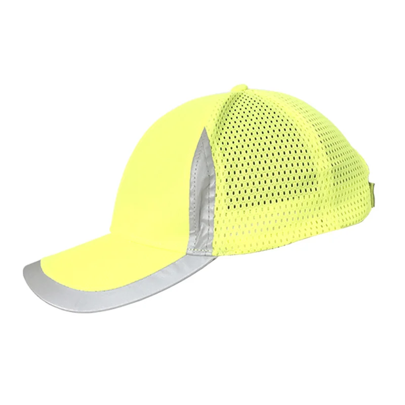 Men Hi Vis Protective Bump Cap Baseball Style Hard Hat Safety Workwear Yellow Orange Brightful Cap High Visibility Baseball Cap