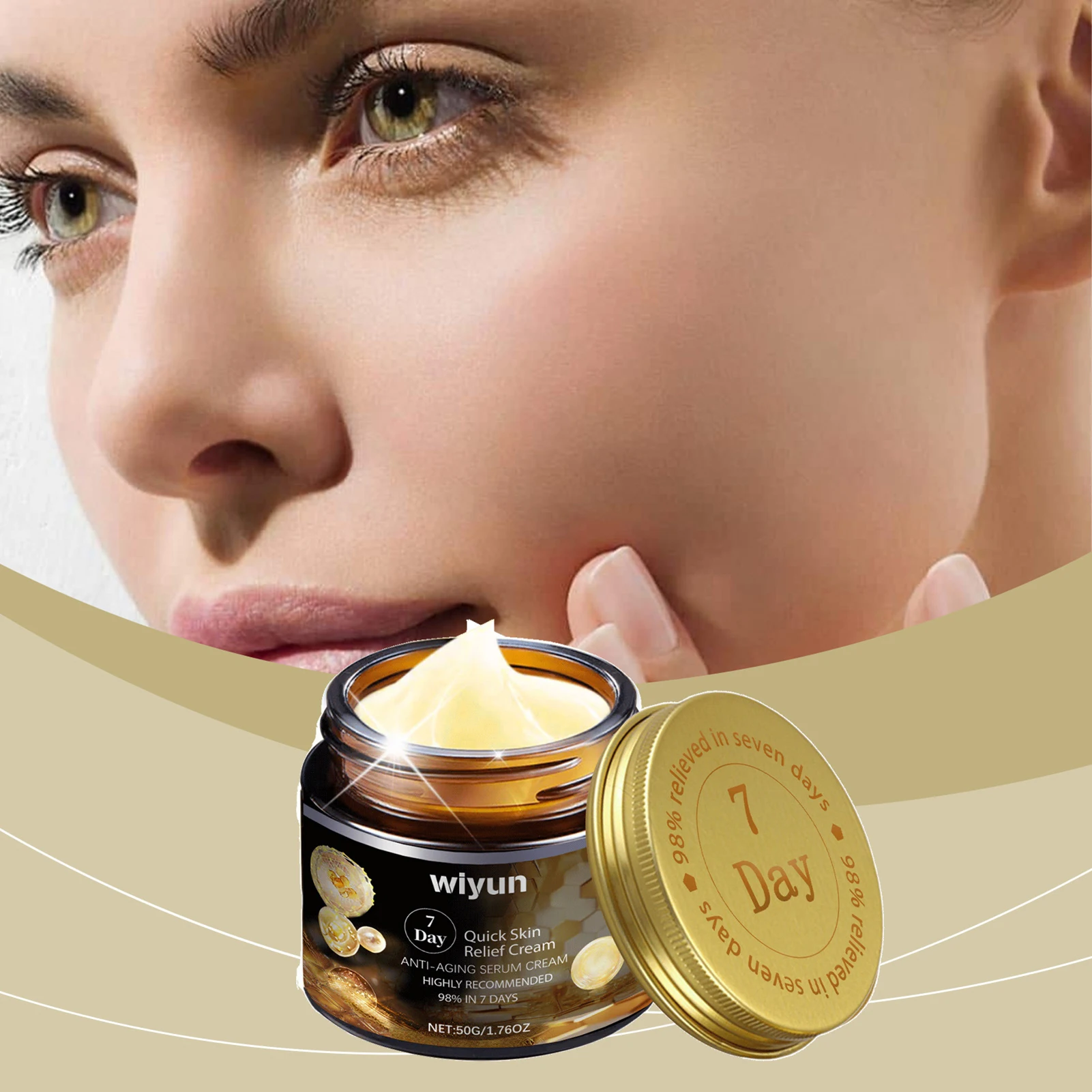 7-Day Multi-Effect Face Brightening Cream Moisturizing Natural Ingredients Cream Suitable for All Skin Types