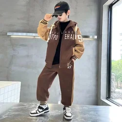 Boys Clothing Sets New Fashion Spring Autumn Zipper Coat + Pants 2Pcs Tracksuit Suits For Teen Kids Clothes 5 6 8 10 12 Year