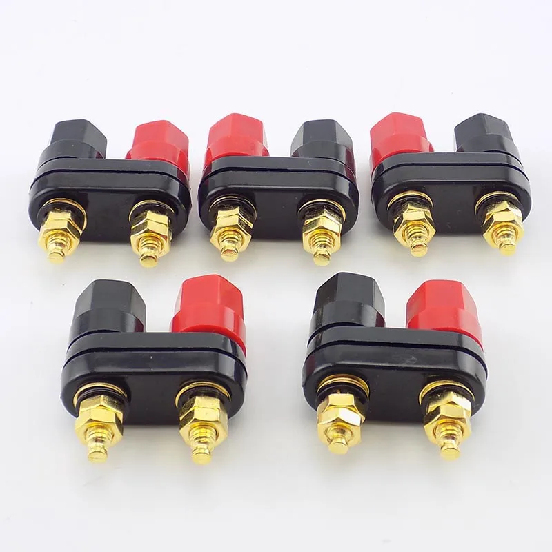 Double Conjoined Banana Plug Socket Professional Audio Amplifier Audio Horn Hexagonal Terminal 4mm Banana Plug