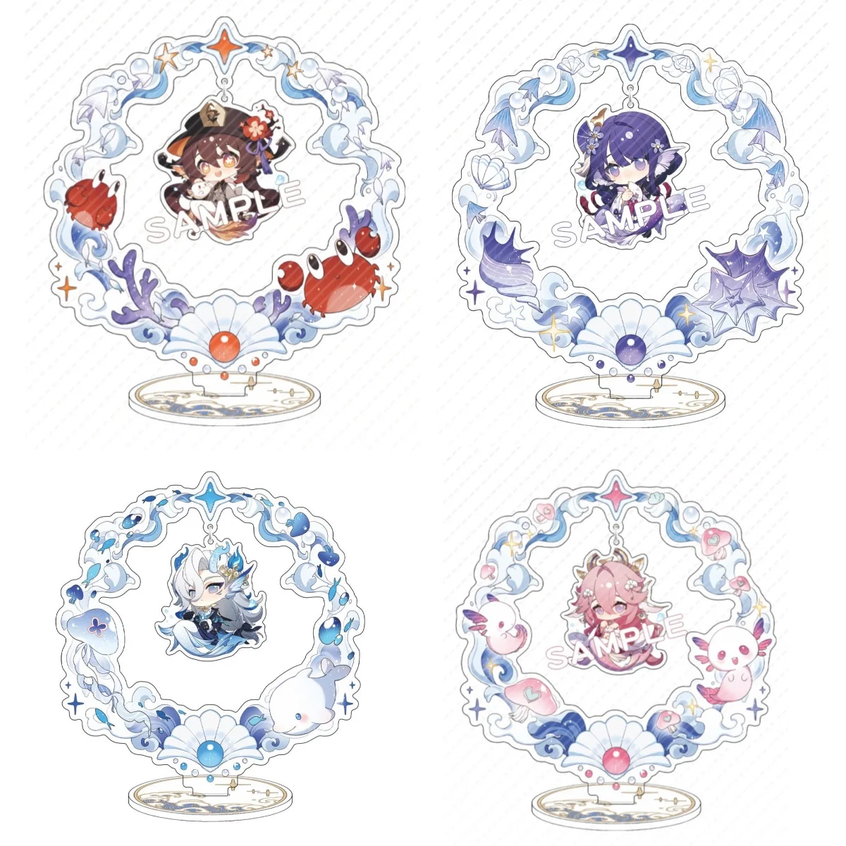Genshin impacto cartão acrílico ornamento de mesa boneca brinquedos chaveiro anime periféricos floras príncipe corina via linghua wanye modelo