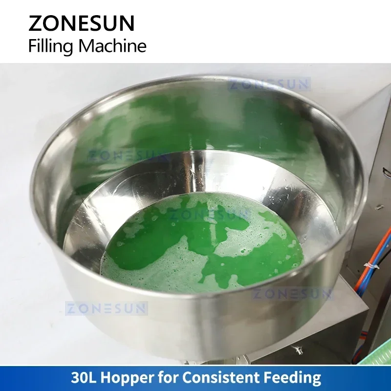 Zonesun 자동 페이스트 충전 기계 두꺼운 로션 필러 샴푸 병 충전 장비 ZS-VTMP1N