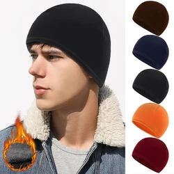 Windproof Polar Fleece Beanie Hat Warm Winter Cap Men Outdoor Ski Cycling Cap for Women Skullies Caps Men Hip Hop Hats