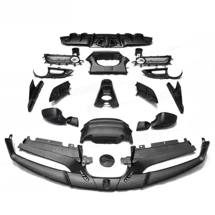 Carbon Fiber C Style Body Kit for Ferrari 488 Upgrade Capristo Front Lip Rear Diffuser