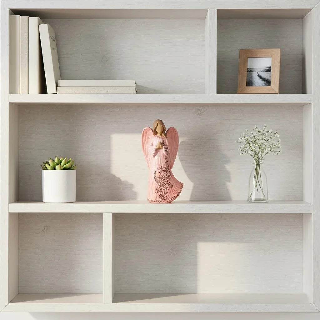 Vilead Resin Abstract Angel Figurines Pink White Statue Table Desktop Decoration Accessories Home Bookshelf Room Decor Interior