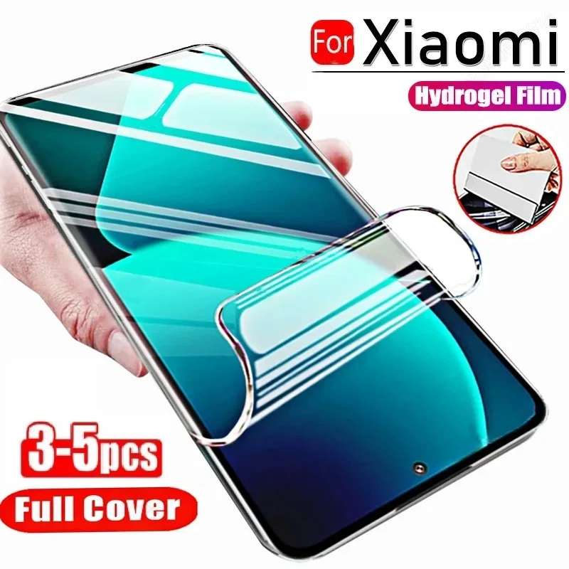 3-5Pcs Hydrogel Film For Xiaomi Redmi Note 12 11 10 9 8 Pro Plus 5G 11S 10S 9S 8T 7 Screen Protector For Redmi 10 10C 9 9A 9T 9C