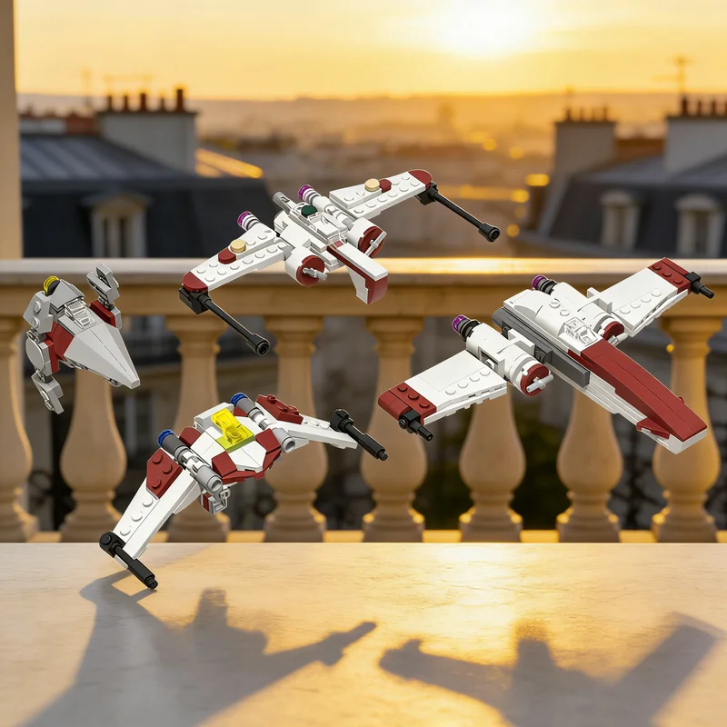 

302pcs MOC Micro Republic Starfighters Star Battle Model Building Blocks Toy Construction Christmas Gift Creative Idea Education