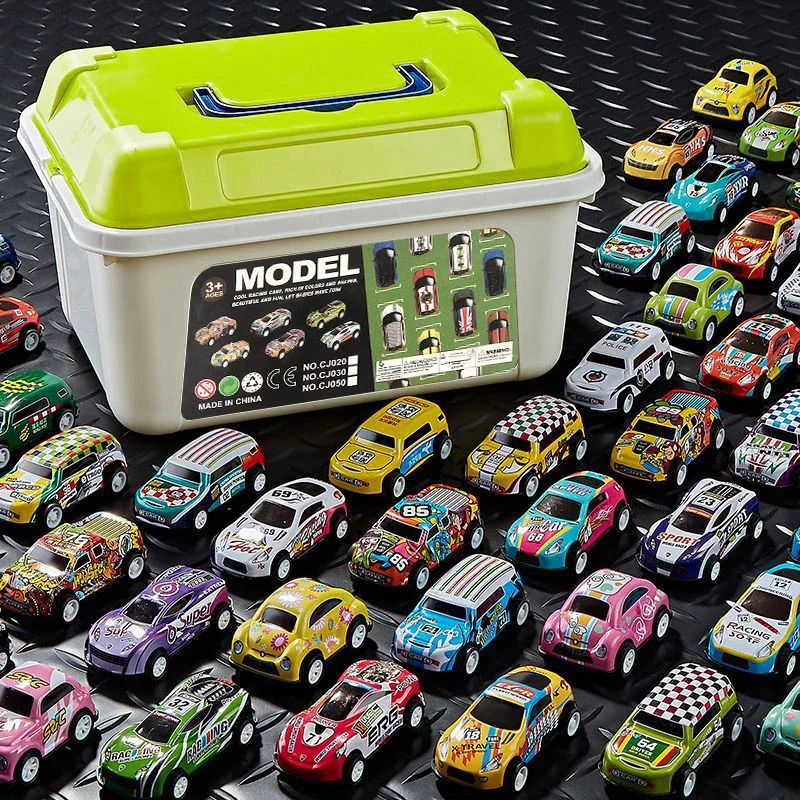 

Mini Alloy Car Model Set with Storage Box Pullback Diecast Cars Toys for Boy Birthday Gifts Sliding Inertia Vehicle Children Toy