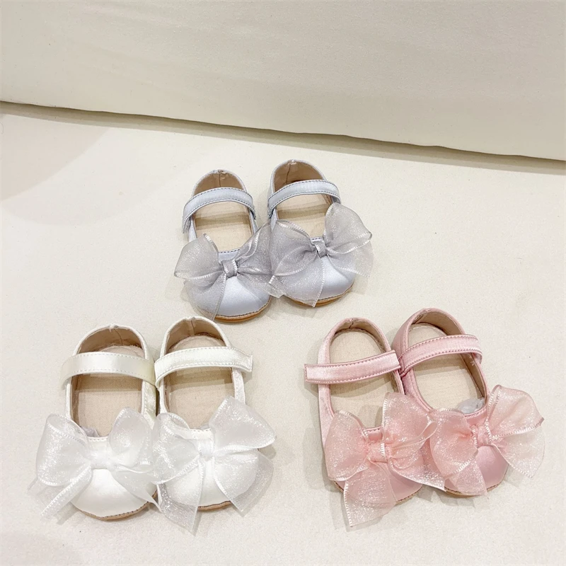 

Spring Autumn Baby Girls Shoes Comfortable Infant Shoes Newborn Birthday Gift Soft Soled Toddler Kids Bow Princess Shoes