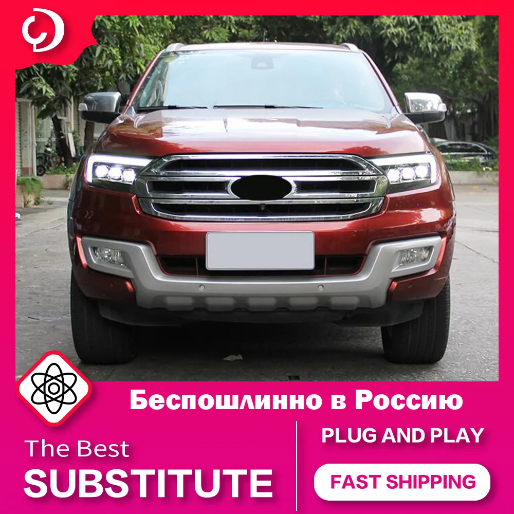 AKD Car Styling Headlights for Ford Ranger Everest  Raptor 2015-2021 LED Headlight DRL Head Lamp Led Projector Automotive