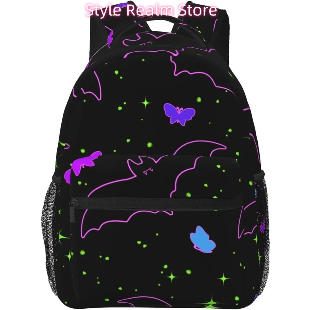 

Легкий рюкзак для ноутбука с рисунком летучей мыши на Хэллоуин, легкий многоцелевой дорожный повседневный рюкзак унисекс, студенческие рюкзаки для меня