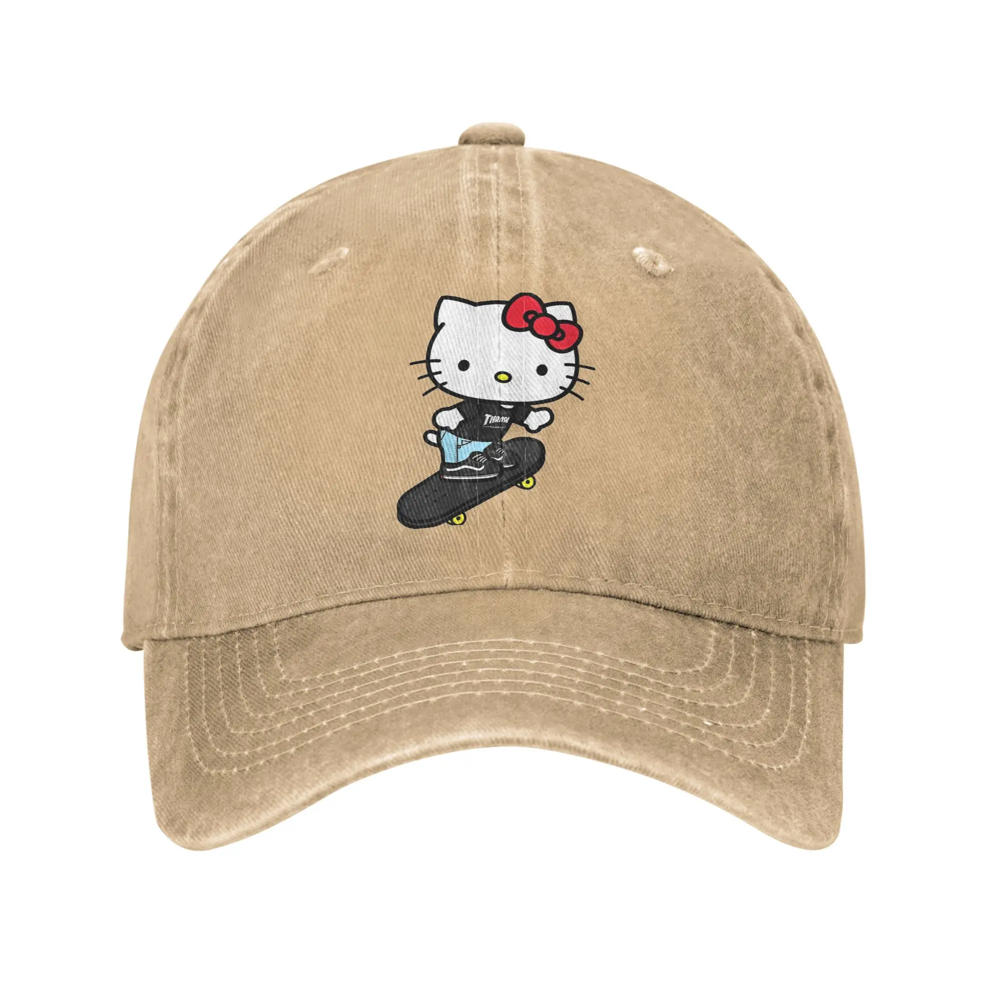 Gorra de béisbol informal gótica de Hello Kitty, sombrero de camionero de verano, protector solar, sombreros de pesca para senderismo, ropa de calle para hombres y mujeres, gorras de béisbol