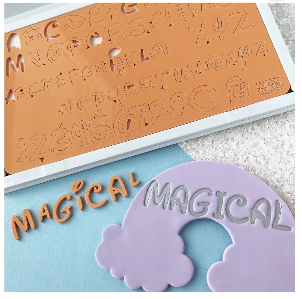 Cake Tool Acrylic Alphabet/Number/Mermaid/Snowflake  Embossed Cutter Mold Cake Cookie Cutter Stamp Fondant Cake Decorating Tools