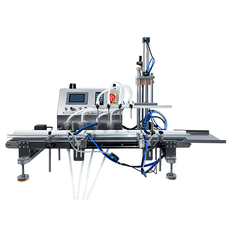 Liquid injection machine Magnetic pump filling machine, desktop automatic four-head liquid