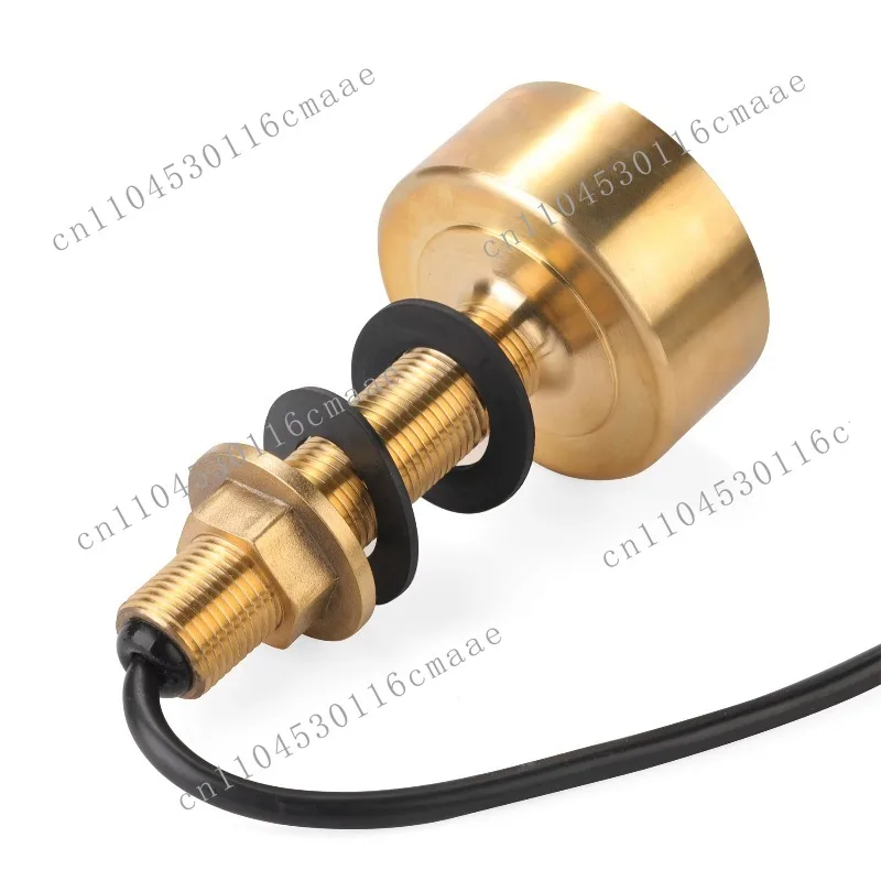 TD-25 with Cable 10M Sonar Small Waterproof Transducer 600W 50&200KHz Thru Hull Bronze Depth Transducer