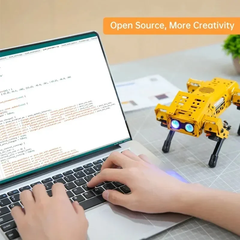 MechDog Hiwonder Open Source AI Robot Dog with ESP32 Controller, High-Speed Coreless Servos Support Scratch, Arduino, and Python