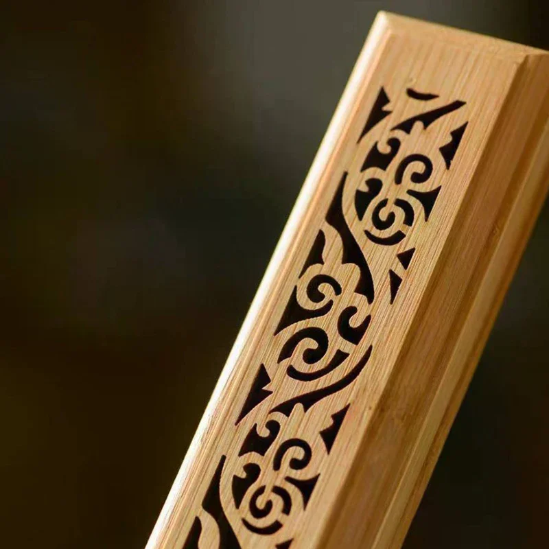 For Incense Storage And Burning Natural Bamboo Incense Burner With Laying Plate - Aromatherapy Wooden Box 1pc