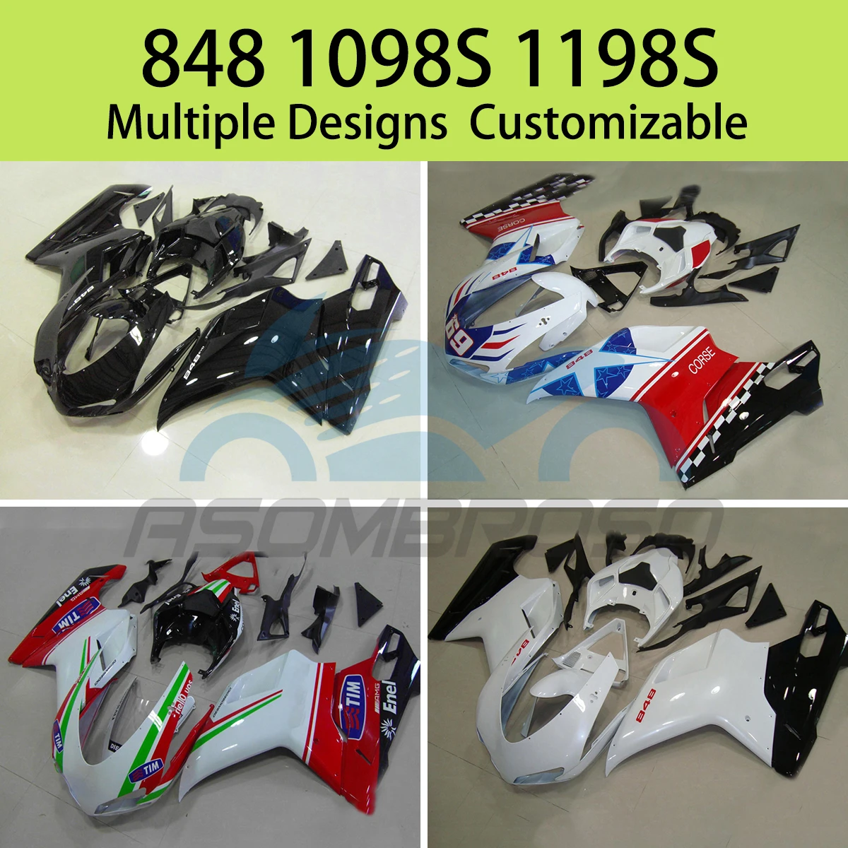 

Комплект обтекателей для кузова Ducati 848 1098 1198s 1098s Prime ABS