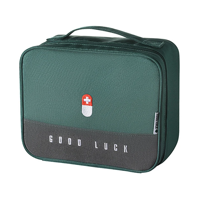 Versatile Portable Storage Bag Multifunctional First Aid Kit for Hiking Green