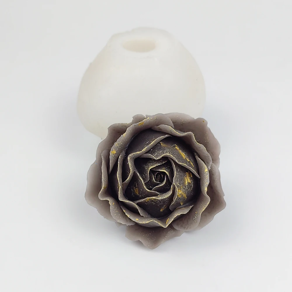 

HC0291 PRZY Blooming Rose Mold Silicone Rose Flower Mold Decoration Plant Soap Molds Flowers Candle Moulds Bouquet Making Clay