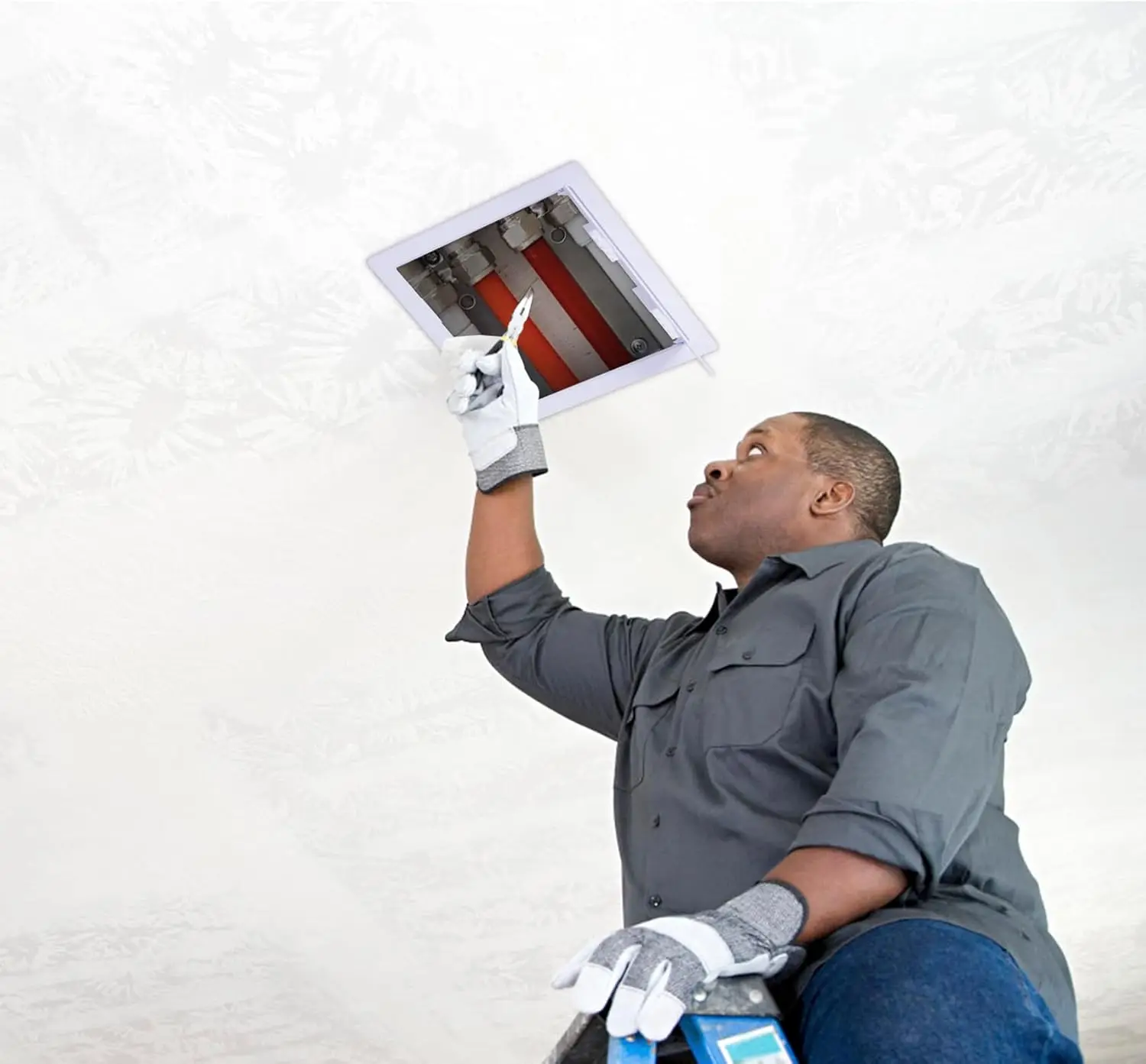 1Piece Painted Square Metal Access Panel Soffit Wall Inspection Door Cam Magnet Latch White Black Grey