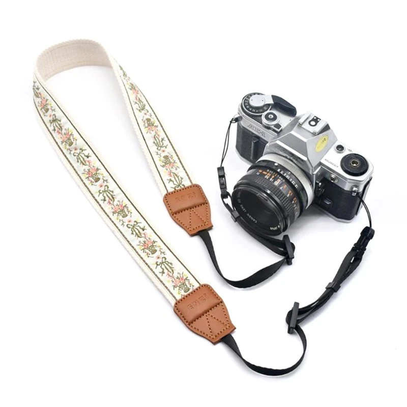 Multi Color Series Vintage Adjustable Camera Shoulder Strap Ethnic Neck Halter Belt Wrist Chain Universal for DSLR/SLR