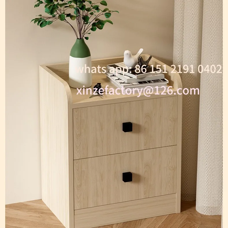 

Customizable Modern Morocco Bedside Table Light Luxury Nightstand