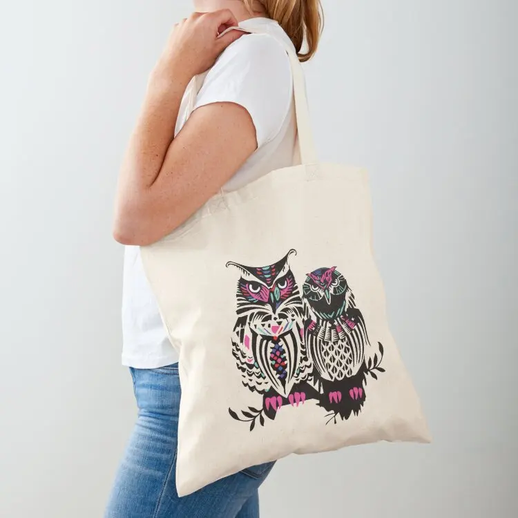 

PAIRED OWL Tote Bag Customizable tote bag Shopper handbag Handbags women shopping bags foldable