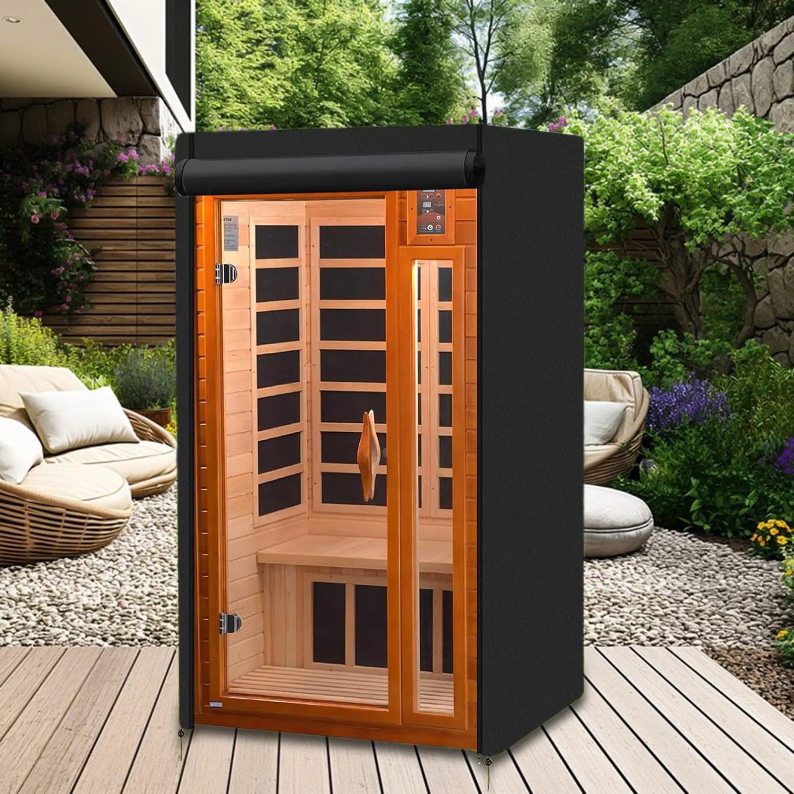 Outdoor Sauna Dust Cover, Protective Cover, 84cmx178cm for Cottage ,Garden ,Lakeside