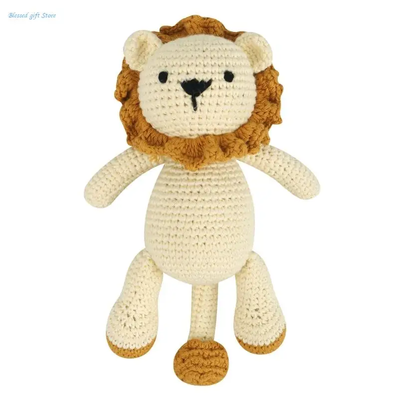 Automobile Decoration Stuffed Toy Crocheted Lion Handcrafts for Kids