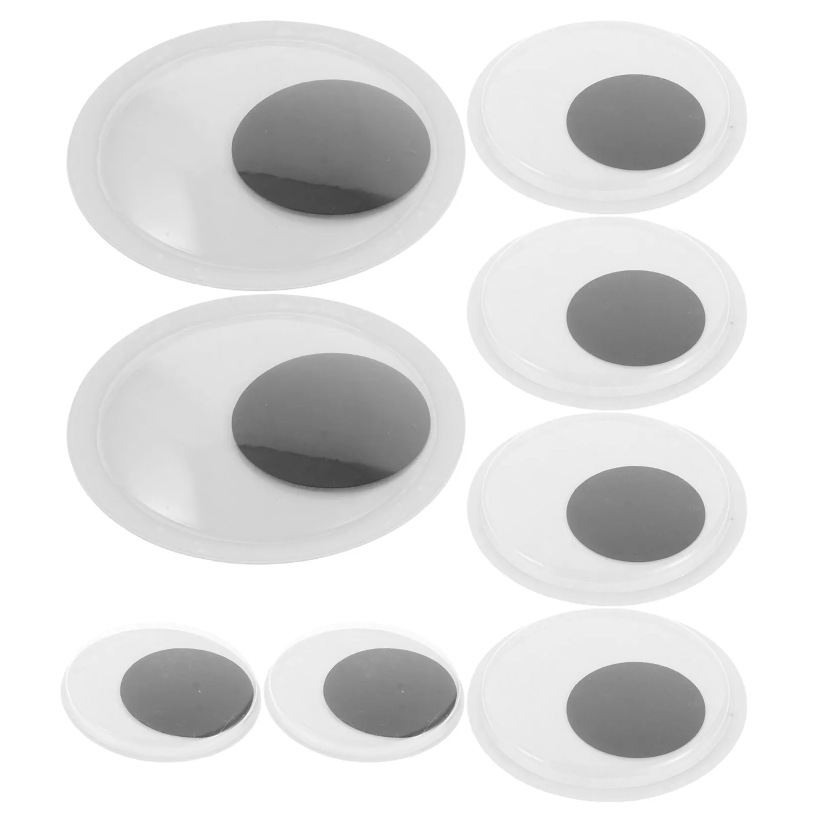 8Pcs Extra Large Wiggle Eyes Self Adhesive Plastic Stickers for Fridge Door Wall DIY Craft Projects Home Decoration