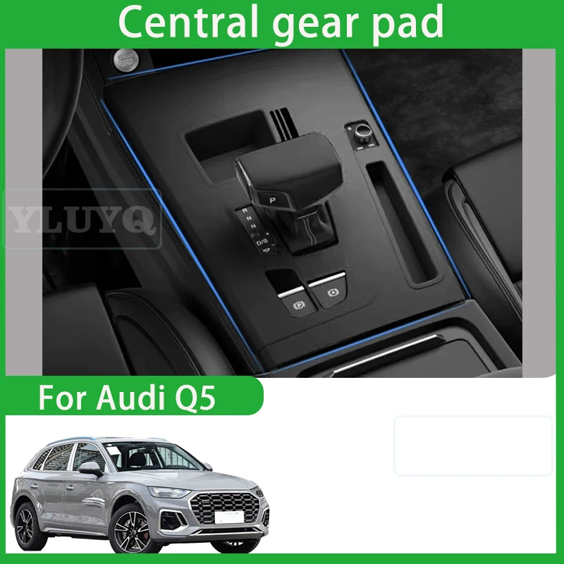 

For Audi Q5 Central Gear Protection Pad Silicone Panel Anti-Slip Pad Decorative Sticker Car Interior Accessories