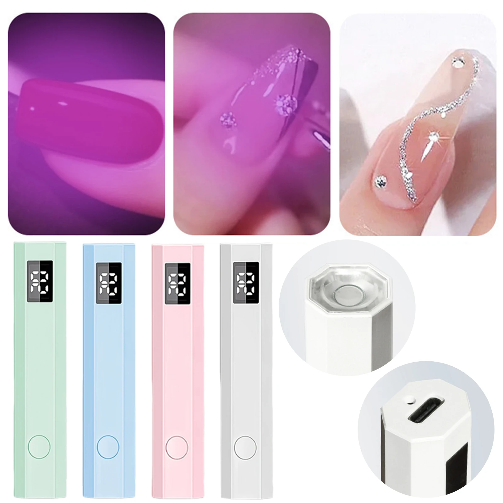 Mini UV-licht voor nagels Sneldrogende draagbare LED-nagellamp Klein UV-gellicht voor thuissalon