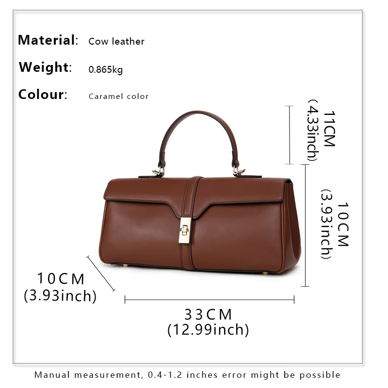 Soft Cow Leather Handbag for Women Large Elegant Ladies Handbag Black Crossbody Satchels Purses