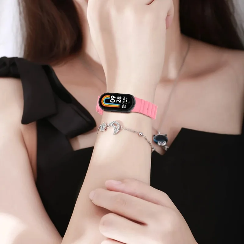 オーシャンシリコンストラップ XiaoMi miband 10 9 スマートウォッチスポーツ交換ブレスレット時計バンド XiaoMi miband 8 アクセサリー Correa