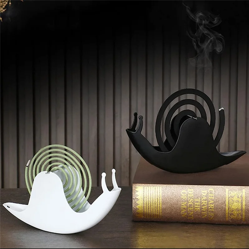 

2 PCS Mosquito Spiral Holder Incense Sticks Holder Mosquito Coil Container Portable, Snail Shape, For Home And Office