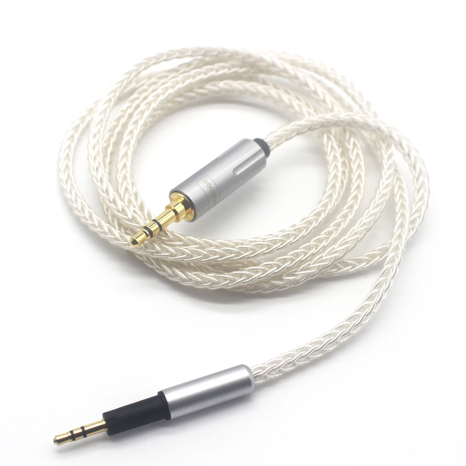 Youkamoo kabel Upgrade pengganti, headphone berlapis perak 3.5mm 8 Core, kompatibel untuk AKG K450 K451 K452 Q460 K480