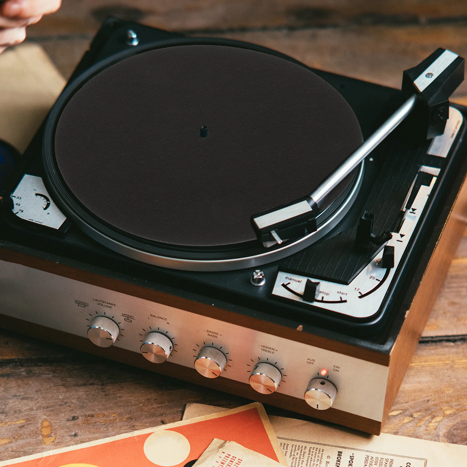 

2pcs Vinyl Record Protective Pad 20CM Diameter 3mm Thickness Non Slip Turntable Mat Record Player Mat Home Use