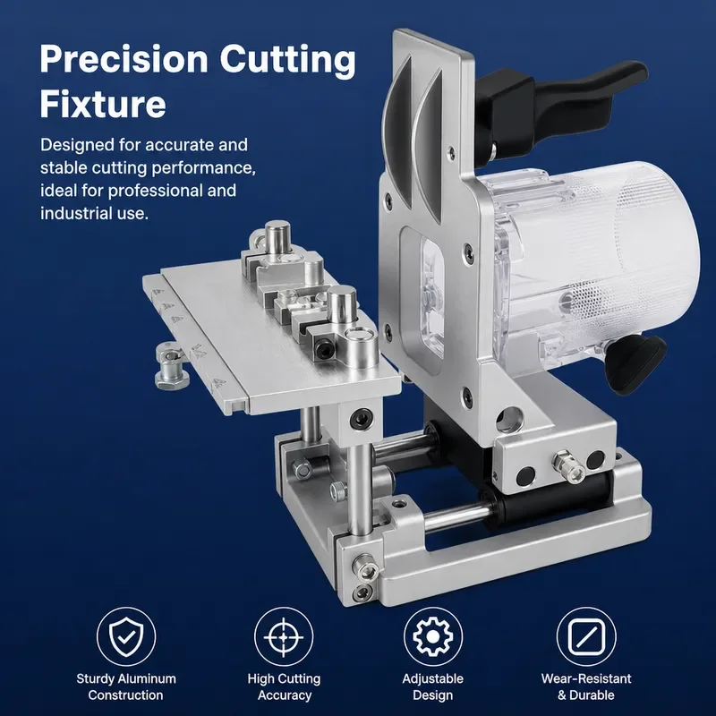 2 in 1 Mortising Jig Slotting Bracket with Punch Locator Invisible Fasteners for Milling Cutter Positioning Frame Trimming Machi