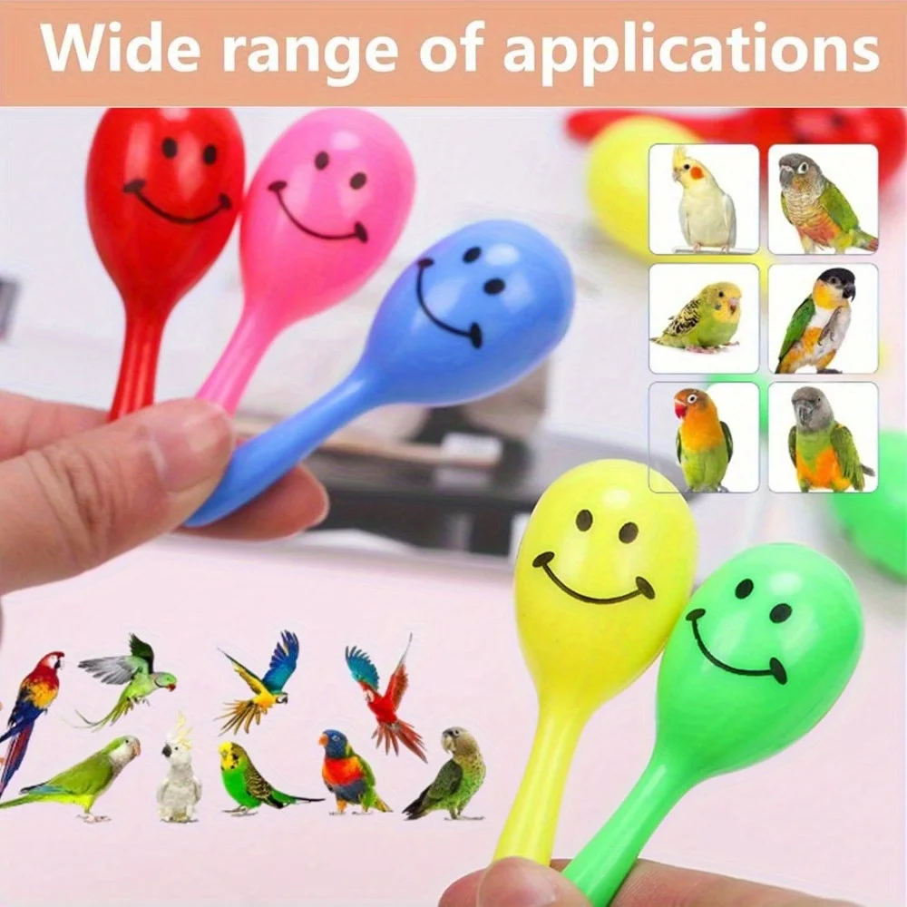 10 Stück Papageien-Kauspielzeug – Papageien-Glockenspielzeug zur Linderung von Langeweile und zur Selbstbeschäftigung, farbenfrohe, fröhliche Löffelbälle – Detail 6