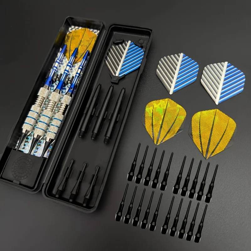 Professional Soft Dart Set of 3, Copper Lined Dart Barrel, Including 23 Soft Replaceable Dart Heads and 6 PET Dart Wings