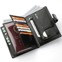 Stylish Travel Passport Bag Multi-Card Card Holder Portable Multi-Function Men's Wallet – view 1