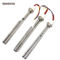 SNDHEATER Solar Immersion Water Heating Element 290MM G1 Thread Temperature Control Folded Tube 1500W 2000W 3000W with Cup