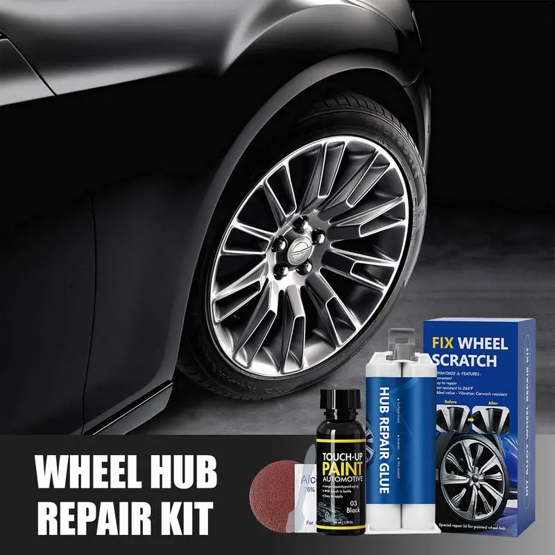 Wheel Scratch Repair Kit Car Rim Care Wheel Restoration Repair Kit Paint Discs Alloy Scratches Remover Car Rim Repair Clean